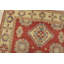 Tapis oriental rouge en laine noué à la main 5 pi 9 po x 7 pi Kazak Kazak