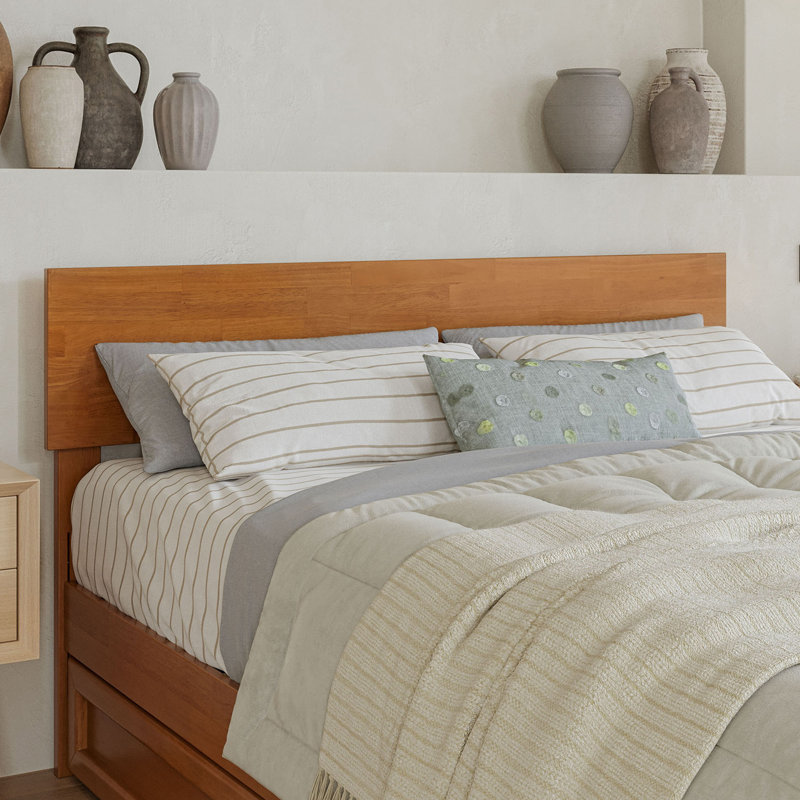 Lamecia Platform Bed with Panel Footboard and Storage Drawers, Full, Light Toffee