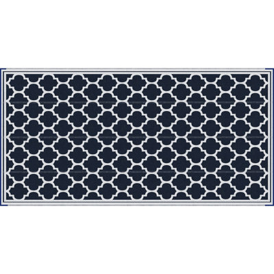 Tapis d'extérieur réversible de 2,74 m x 5,49 m, imperméable et portable, avec sac de transport. Tapis de sol bleu et blanc pour jardin, terrasse, pique-nique, plage et patio. Tapis pratique de 5,49 m en paille de plastique. Sac inclus. Facile à transporter.