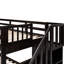 Lit superposé simple avec escalier, couleur, tiroir, rangement pour chambre à coucher, pin massif, lit longue durée avec garde-corps, adultes convenables, quatre compartiments-130150002