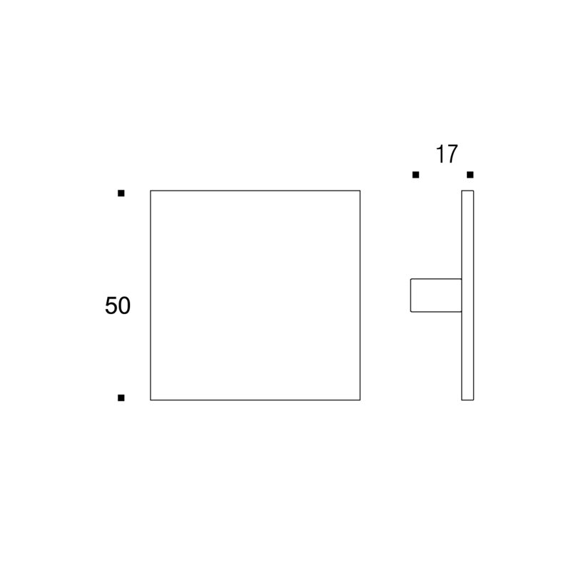 Oversized Plana 2" Length Square Knob