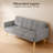 Kaizlyn 68'' Wide Modern Upholstered Sofa – Linen Blend Fabric, Sturdy Wooden Legs & Side Pocket-925665204