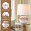 Petite lampe de table de style campagnard 20 po en céramique, jaune et blanc