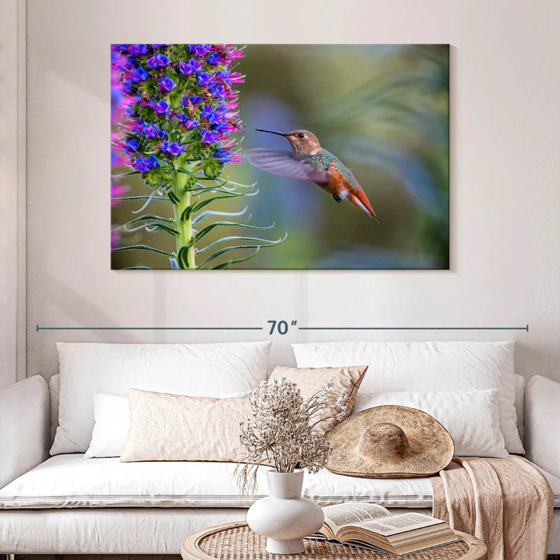 Brampt Hummingbird Feasting, 32" H x 48" W