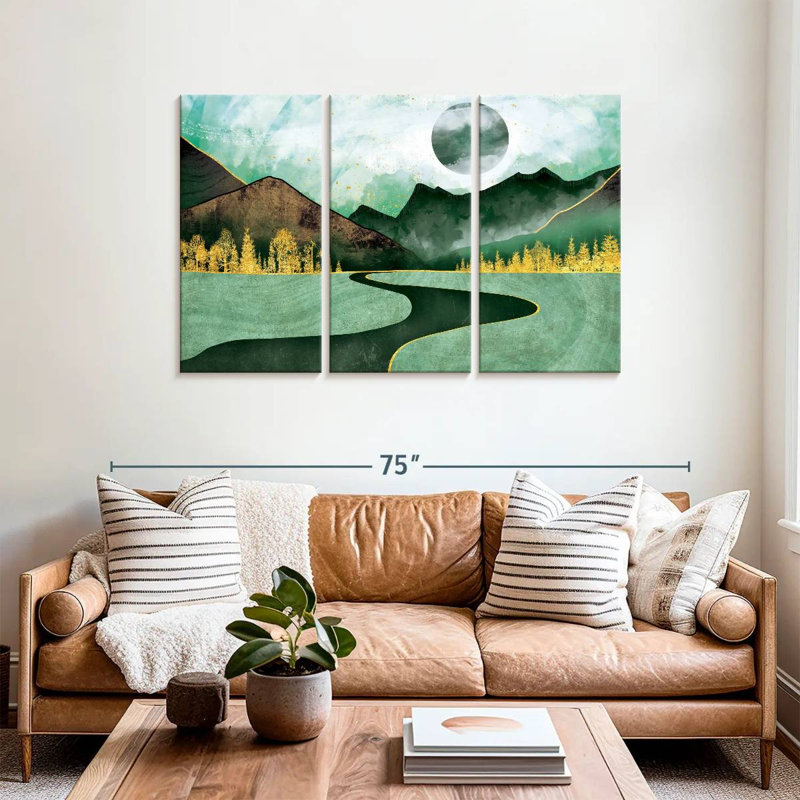 Avery Abstract Green Nature, 36" H x 57" W