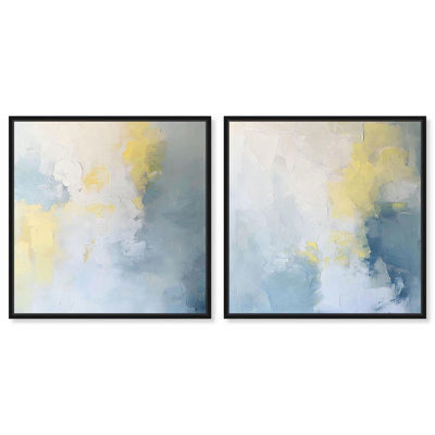 Faint Ether Set Canvas Set of 2 Abstract Art Sets by 