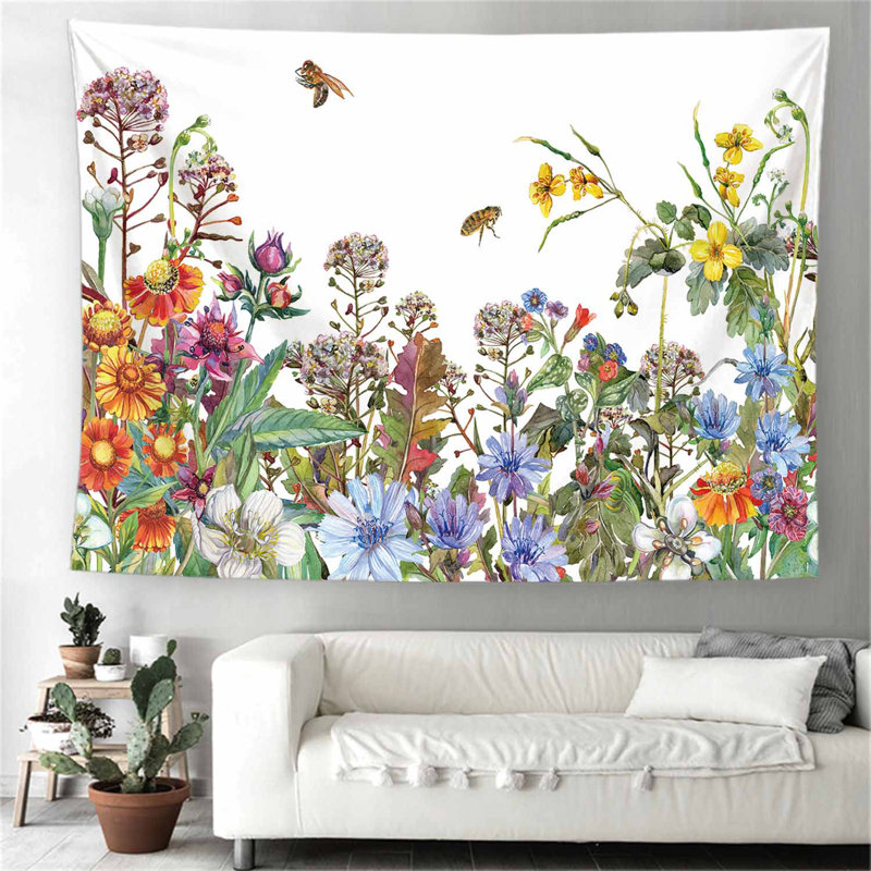 Tapisserie en polyester pour plantes de jardin avec accessoire de suspension inclus, H 59 po x l 79 po