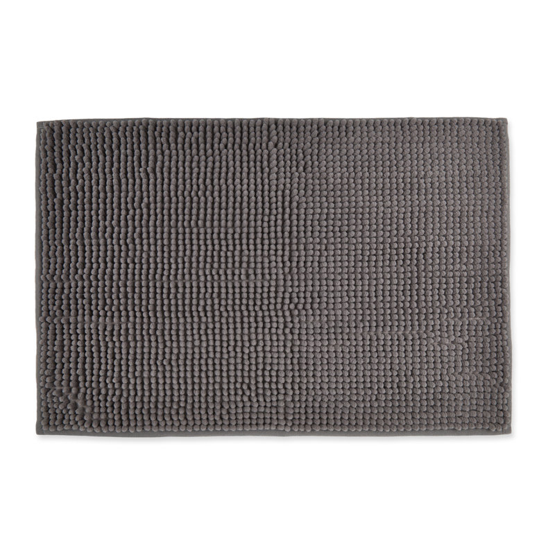 Heloise Non-Slip Bath Rug, 40cm W x 60cm L, Graphite