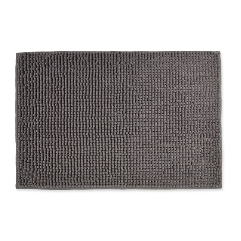 Heloise Non-Slip Bath Rug, 45cm W x 75cm L, Graphite