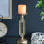 Porte-bougie antique en or