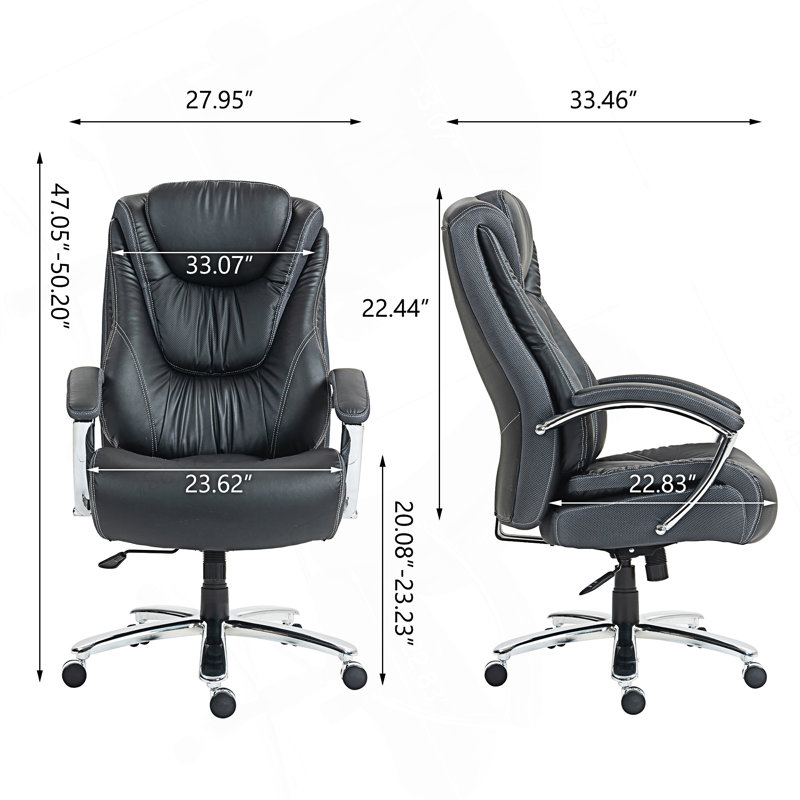Ergonomic High-Back Office Chair With Adjustable Height And Lumbar Support