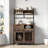 Multi-use Natural Cat Litter Box Hosue With 2 Flip-down Doors, 2 Storage Drawers And Metal Filter