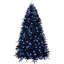Arbre de Noël noir de 6 pi avec 350 lumières DEL blanches, arbre artificiel en PE + PVC 1460 pointes pour décoration d'Halloween et des Fêtes, structure à charnières avec support en métal stable-885709395