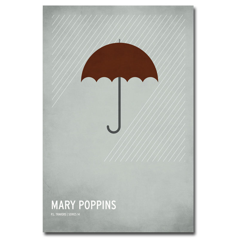 « mary poppins », art sur toile, H 24 po x l 16 po x P 2 po