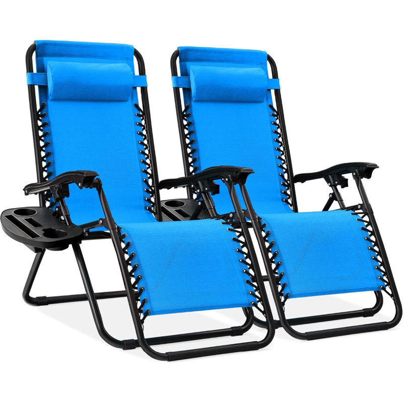 Fauteuil inclinable Sou Zero Gravity avec coussin, Bleu