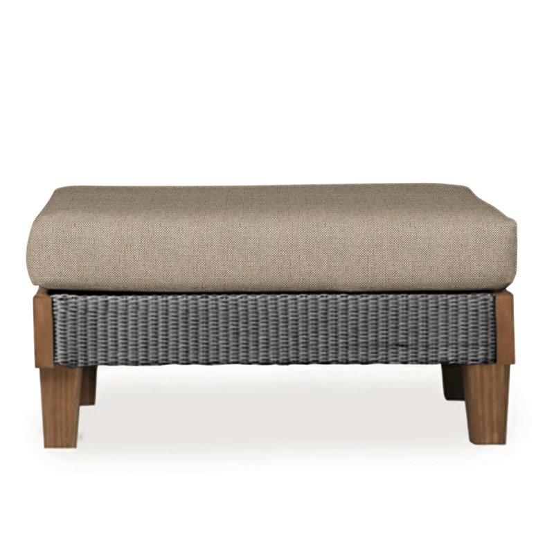 Catalina Outdoor Ottoman, Decorline Natural, Ivory