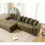 Lit de jour confortable en velours côtelé avec 8 coussins confortables, coussin décoratif-388829234-388829232
