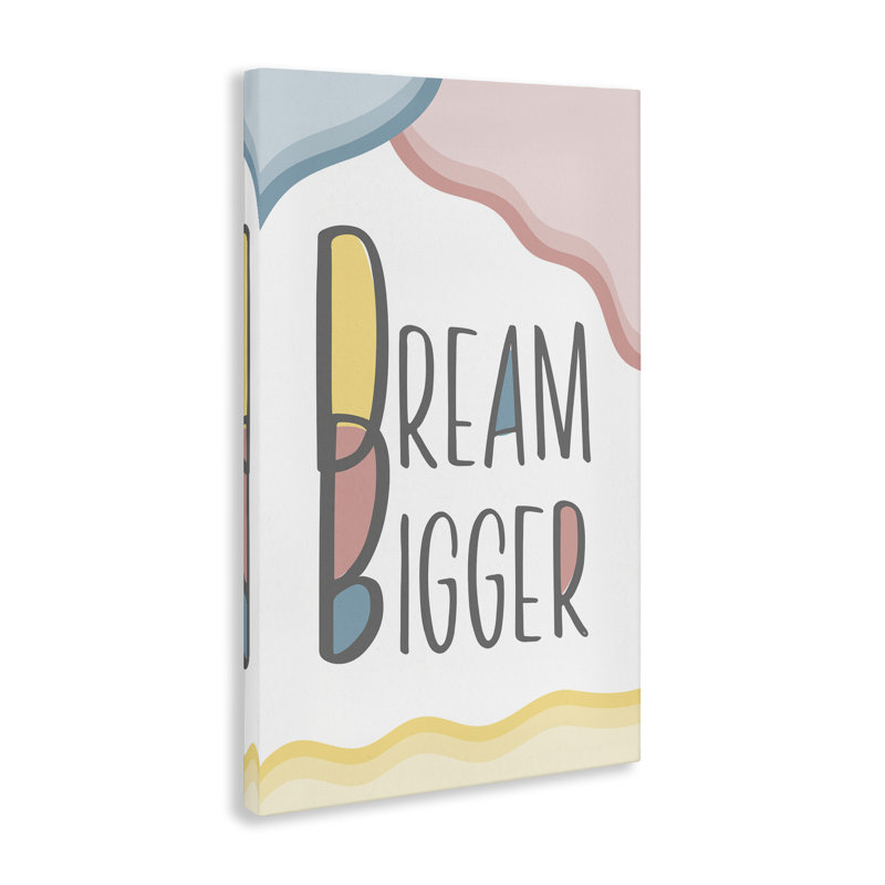 «Dream Bigger Pastel Shapes», art mural sur toile par Martina Pavlova, H 30 po x l 20 po