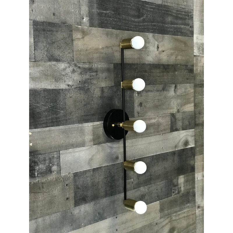 Applique murale de salle de bain Aldwyche, Laiton noir