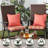 Sunbrella Outdoor Dining Chair Seat Pad-1887435542