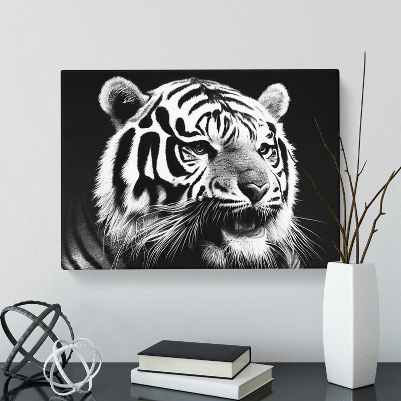 Monochrome Tiger Vol.1 - Wrapped Canvas
