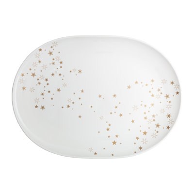 Plateau de dinde en porcelaine avec étoiles