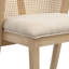 Chaise de salle à manger Cayli de style néoclassique moderne en rotin avec dossier incurvé et structure en hévéa massif-135068440-135068443