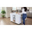 Îlot de cuisine sur roulettes 51,7 po avec armoire de rangement avec comptoir à abattants Jaye-107651777