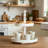 Versatile Two-Tiered Round Wooden Tray, White Finish for Elegant Display and Serving, Ideal for Home Decor and Entertaining.