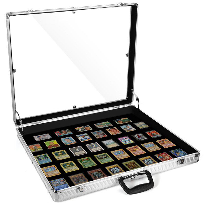 Vitrine portative 24 po x P 24 po avec serrures pour bijoux, cartes à collectionner et vitrines de collection