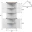 69" Tall Triangle Corner Cabinet with Glass Doors & Open Shelf, 6-Tier Space Saver Storage for Bathroom, Living Room, Kitchen, Hallway-1663268511
