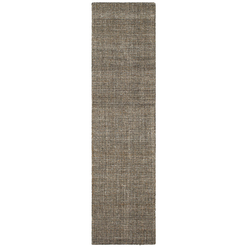 Tapis gris touffeté à la main Katie-Grace, Tapis de couloir 2 pi x 8 pi