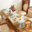 Chemin de table de lapin de Pâques, décoration de table florale en forme d'œuf de lapin, décoration de fête saisonnière pour une utilisation intérieure et extérieure-1366843081