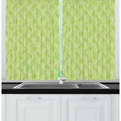 Floral Tailored Kitchen Curtain