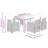  Bistro Set Brown, Cream White