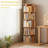 5 Tier Rotating Bookshelf, 360° Display Round Spinning Bookshelf, Space-Saving, Small Space Rotating Bookshelf Tower for Bedroom, Living Room, Home, Office, Walnut-501797139