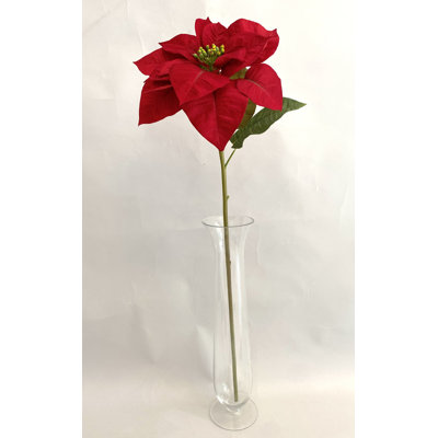 Tige de poinsettia veloutée
