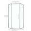 34.12" W x 72" H Hinged Frameless Shower Door-53511875