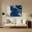 Lyrical Abstraction 83 Blue Metal Wall Art-1522009187