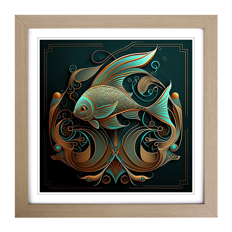 Single Picture Frame Print on Wood, Oak