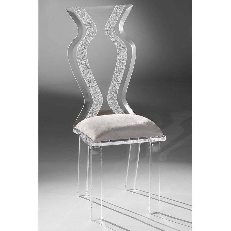 Chaise d'appoint Jaiven, Microfibre d'argent