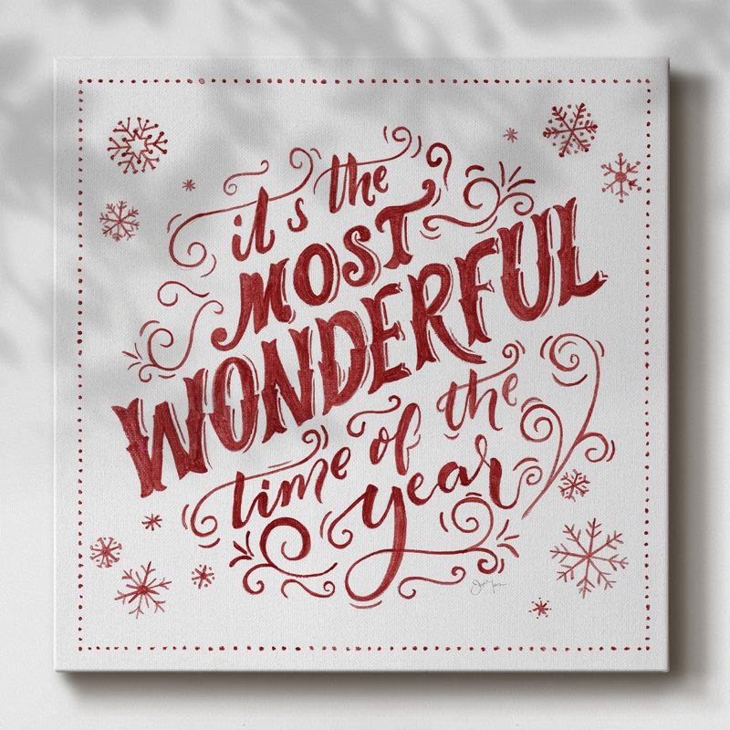 «Most Wonderful On Canvas», art textuel, H 32 po x l 32 po x P 1,5 po