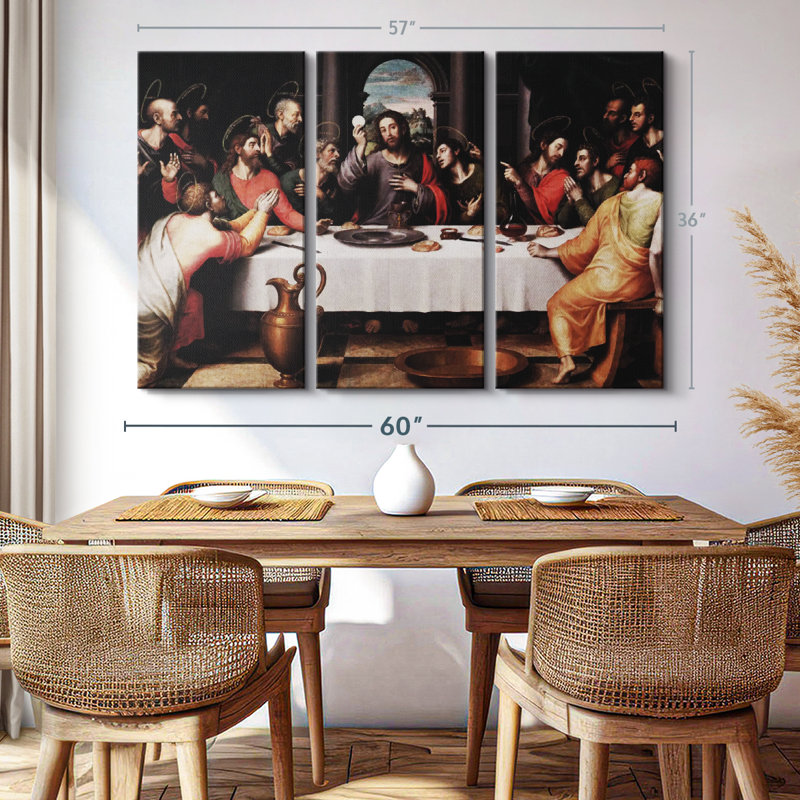 «The Last Supper 1562» sur toile, H 36 po x l 57 po x P 1,25 po