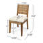 Chaise de salle à manger d'extérieur sans accoudoirs avec coussins (ensemble de 2)-1757811502