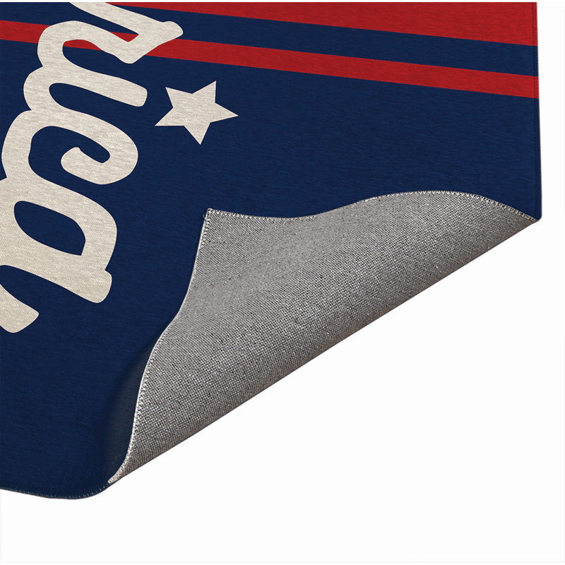 Paillasson America, Bleu/rouge, L 60 po x L 84 po