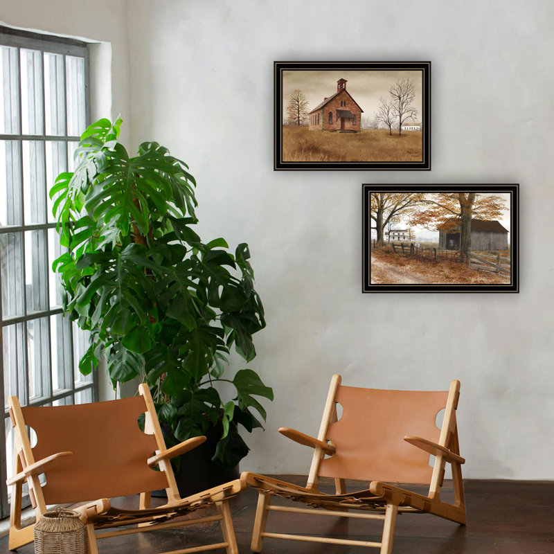 2 Wall Decor For Home - Black Framed, Multicolor, 20X1x14 In, 5 Lb, Living Room & Bedroom Decoration