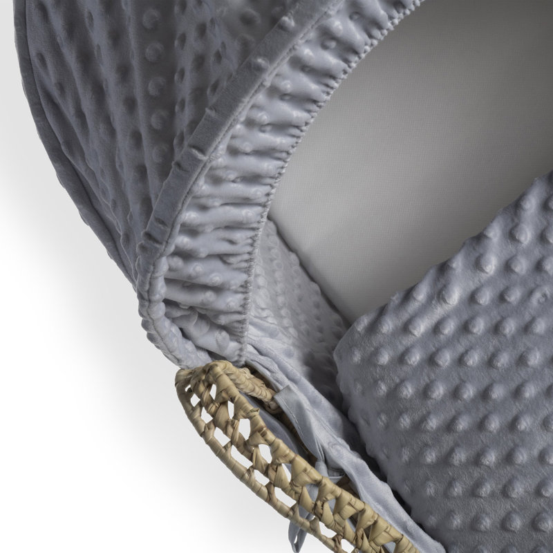 Dimple Palm Moses Basket, Grey