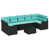 Coussin bleu / cadre noir est en rupture de stock