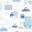 Just 4 Kids 2 City Traffic Design 33' L x 21" W Wallpaper Roll-60072483