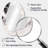 White Twist Watercolor II - White Oval Wall Mirror Decor-63153735